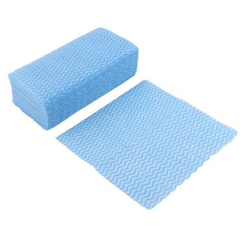 Kitchen Non Woven Fabric Disposable Cleaning Cloth Washcloth White Blue 80pcs Walmart Canada