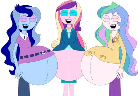 Celestia Luna And Cadance Preggers By Angry Signs On Deviantart