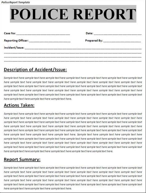 Kuala lumpur, april 29 — eighteen youth groups in malaysia have called for a public inquiry following the death of a. Printable Sample Police Report Template Form | Police ...