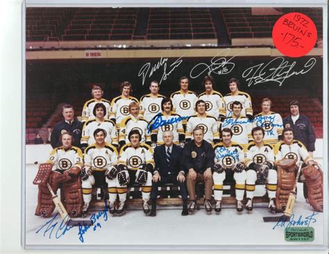 1972 Team Signed 8x10 Boston Bruins Sportsworld Largest Memorabilia