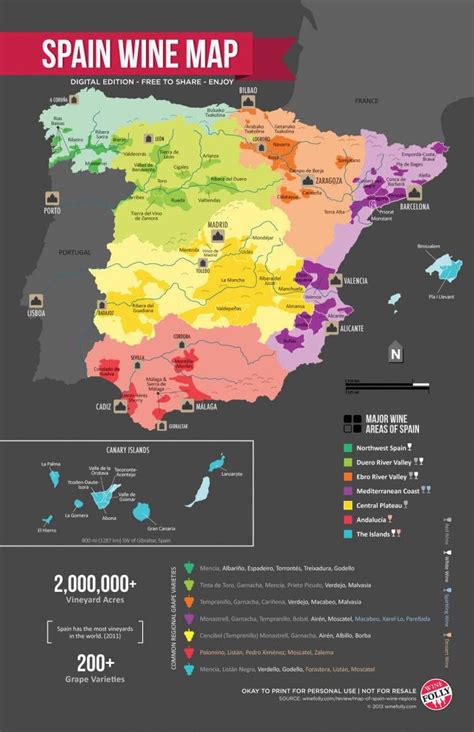 Mapa De Las Zonas De Vino En España Trabajo Elaborado Por Los Amigos