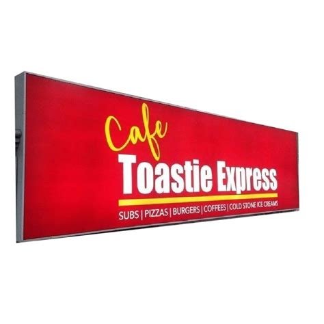 Rectangle Acrylic Led Glow Sign Board For Advertisement 48x15 Inch