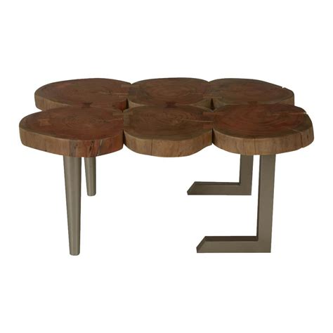 Vendor very responsive to questions and very. 6 Stump Table Top Acacia Wood & Iron Centerpiece Coffee Table