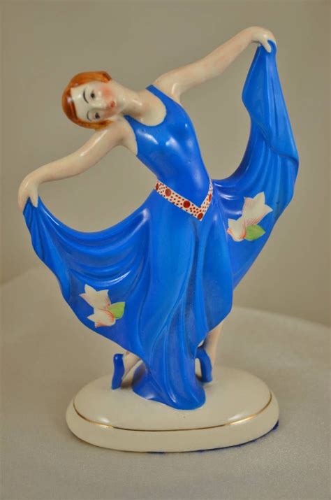 Gorgeous Vintage 30 S Art Deco Dancing Lady Girl Porcelain Figurine
