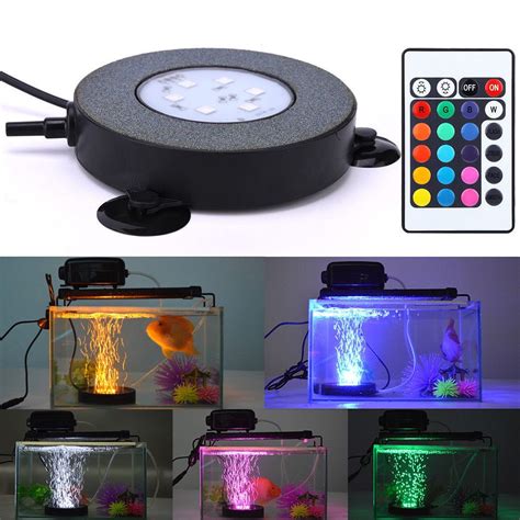 Our linkable 22 strip light. Aquarium Fish Tank RGB LED Bubble Air Stone Light Change ...