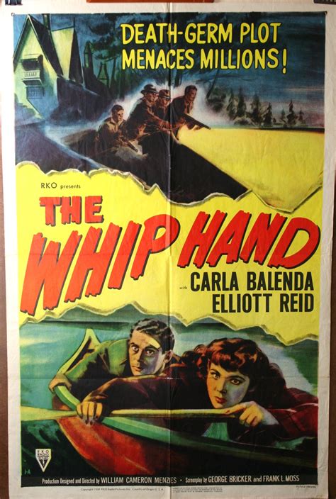 The Whip Hand Cold War Era Poster Original Vintage Movie Posters