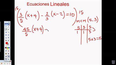 Ecuacion Lineal Con Fraccion Youtube