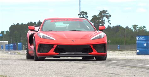 Twin Turbo C8 Corvette Lifts Front Wheels At The Drag Strip