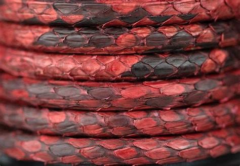 Red Python Leather Inmind Handcrafted Jewellery