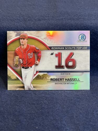 2023 Bowman Chrome Baseball Bowman Scouts Top 100 16 Robert Hassell Ebay