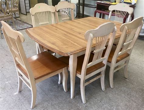 Includes dining table and 6 dining chairs. Uhuru Furniture & Collectibles: Country Kitchen Table & 6 Chairs - $275