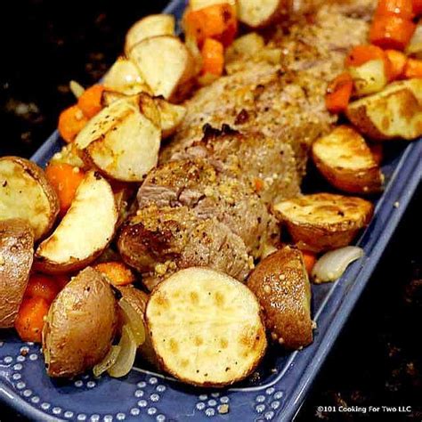 This roast pork loin and potatoes is a snap to prepare. One Pan Roasted Pork Tenderloin with Potatoes and Carrots ...