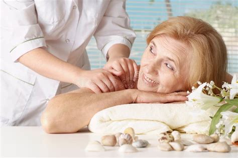 Elderly Woman In The Spa Salon Stock Photo Image Of Woman Elderly