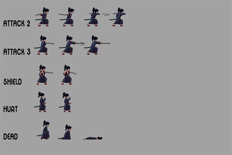 Free Shinobi Sprites Pixel Art By 2d Game Assets On Dribbble