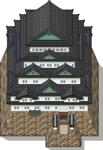 Traditional Japanese Buildings Tiles By Peekychew On Deviantart