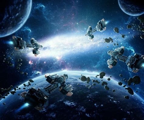 How To Create An Amazing Space Battle Sci Fi Scene In Photoshop