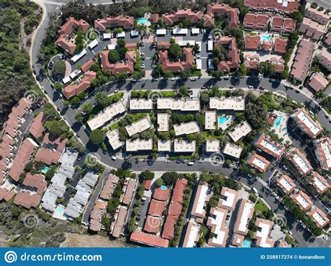 Aerial View Of Middle Class Neighborhood In Carlsbad North County San