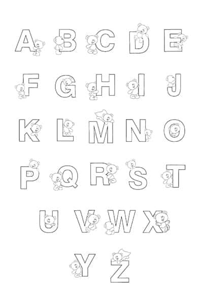 Printable Bubble Letters Teddy Bear Letters Alphabet Freebie Finding Mom