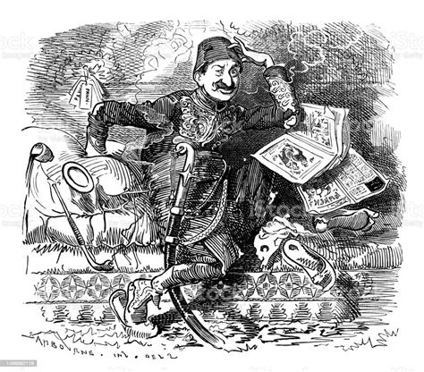 britische satire karikatur comic cartoon illustration stock vektor art und mehr bilder von 1880