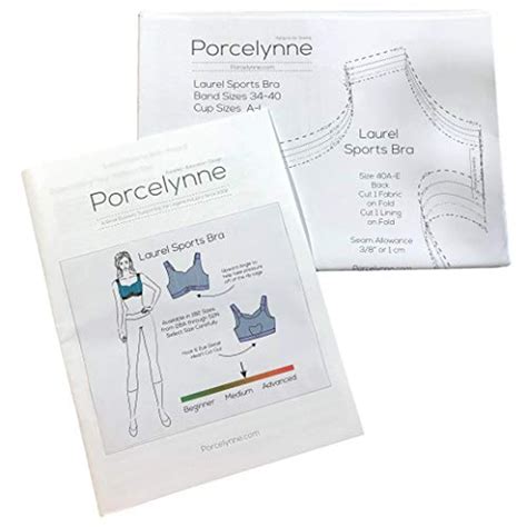 porcelynne laurel sports bra sewing pattern sizes 40a to 46i see pictures for size chart