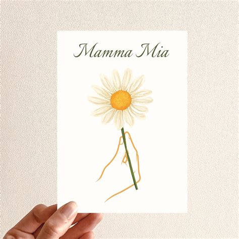 Mamma Mia Mothers Day Card Flower Cardhappy Mothers Day Card Etsy