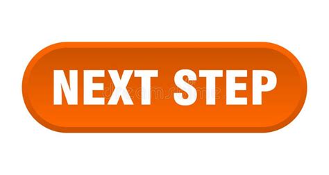 Next Step Button Rounded Sign On White Background Stock Vector
