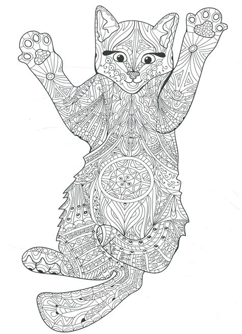 antistress cat coloring pages    print