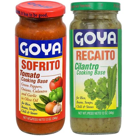 Goya Recaito And Goya Sofrito Cooking Base 2 12 Oz Jars 1 Of Each