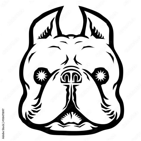 French Bulldog With Evil Eyes Stock Vector Adobe Stock