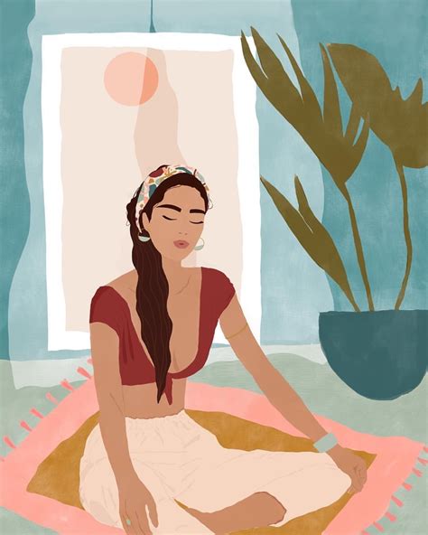 Breathe ️ Yoga Artwork Meditation Art Illustration Art