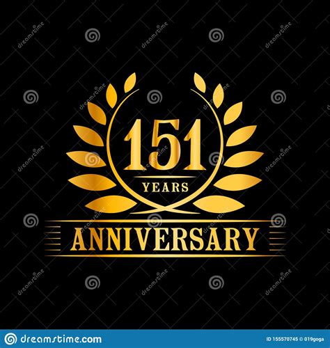 151 Years Anniversary Celebration Logo 151st Anniversary Luxury Design