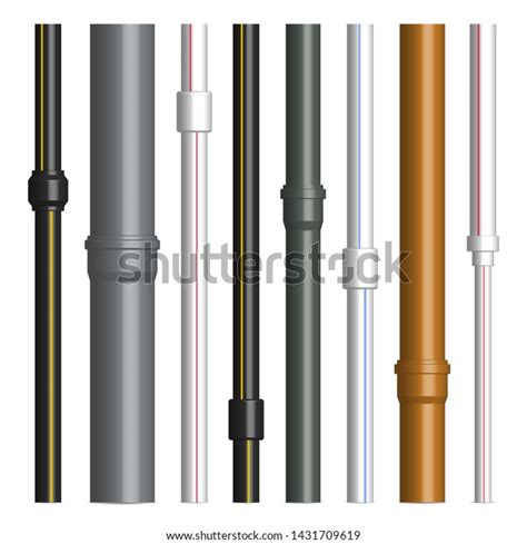 Sewage pipes stock footage and video (766). Set Various Plastic Pipes Sewage Water Stok Vektör ...