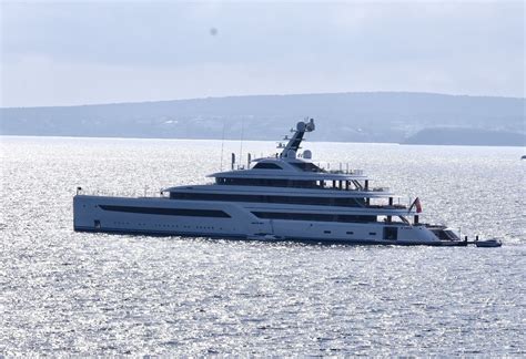 Die Superyacht Zen Von Jack Ma Vor Der Küste Von Mallorca Mallorca