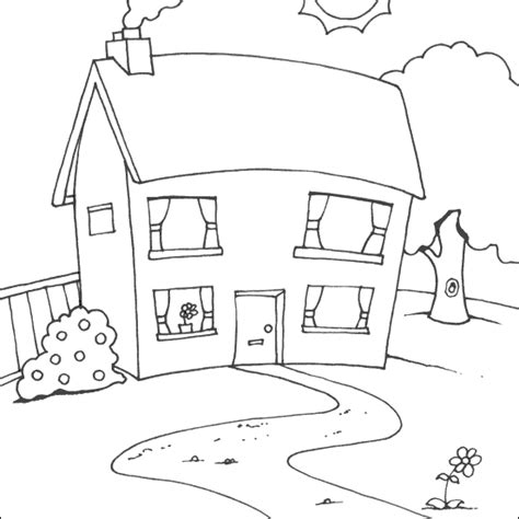 mewarnai gambar rumah