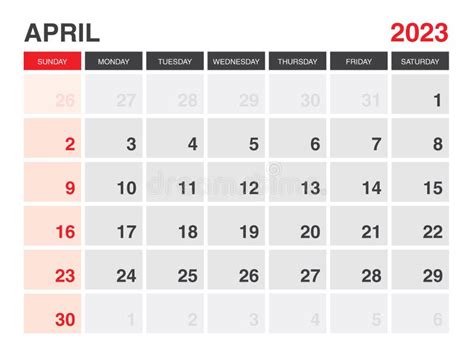 April 2023 Calendar Printable Calendar 2023 Planner 2023 Design Desk