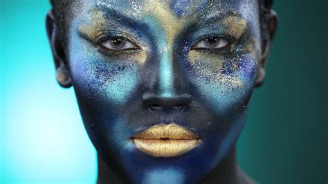 Women Glitter Face Face Paint Makeup Wallpaper Coolwallpapers Me