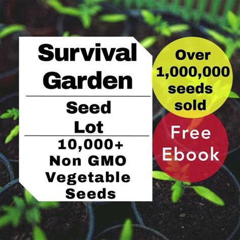 Survival Garden Seed Lot 10000 Non Gmo Heirloom Seeds Etsy
