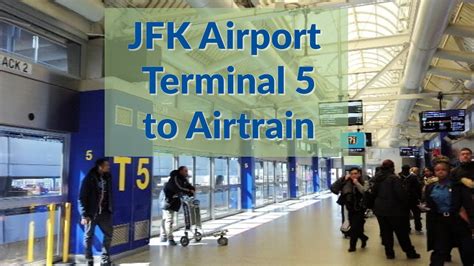 Jfk Airport Terminal 5 Arrivals To Airtrain Walk Youtube