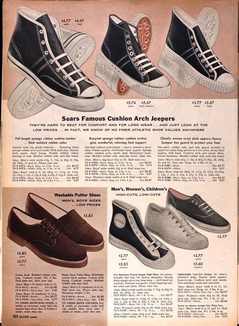 sears catalog highlights spring summer 1958 classic sneakers vintage