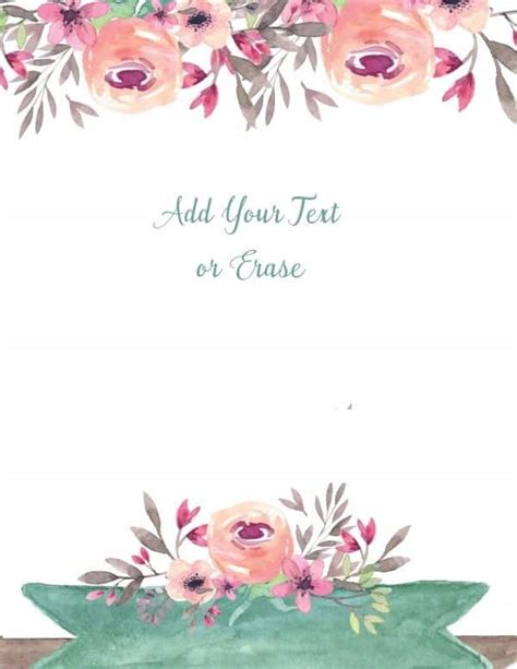 Create ten business cards per page with this accessible word template. Free Watercolor Floral Background | Customize Online ...
