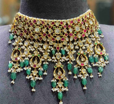 Antique Kundan Necklace Designs Dhanalakshmi Jewellers