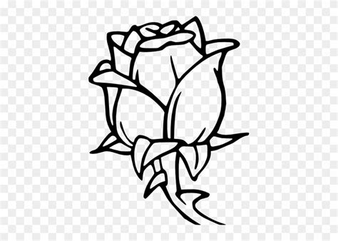 Rose Bud Flower Coloring Pages Free Transparent Png Clipart Images