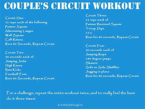 The Couples Circuit Circuit Workout Fit Couples Workout