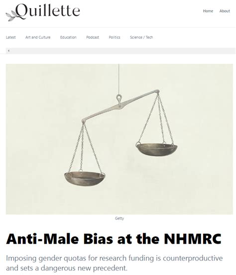 the australian national health and medical research council breaks new ground for anti male bias