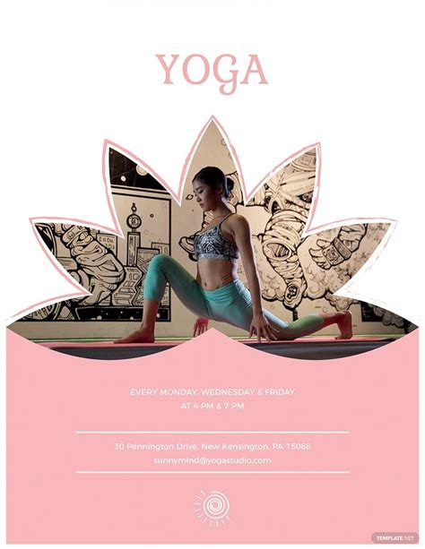 FREE Yoga Class Flyer Template Word DOC PSD Apple MAC Pages Publisher Illustrator