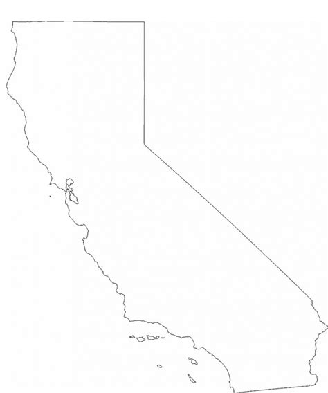 Blank Map Of California Printable Printable Maps