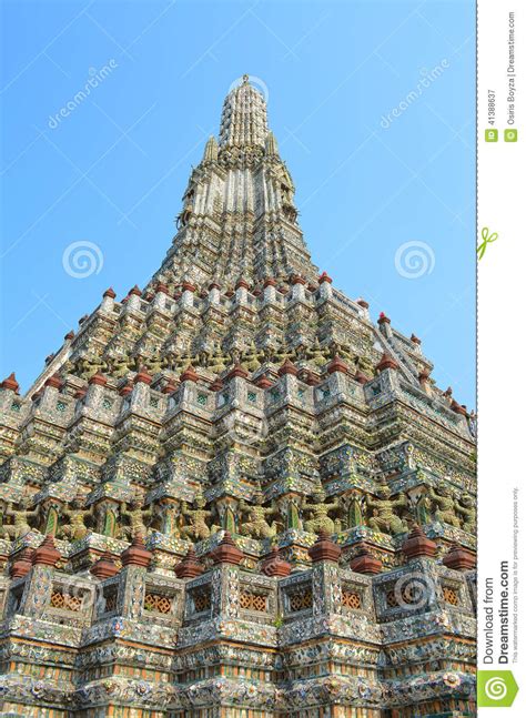 Wat Arun Pagoda In Bangkok Thailand Stock Image Image Of Ancient