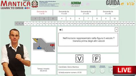 Autoscuola Mantica Live Scheda Da Esame Di Teoria Con Spiegazione Quiz Finale Youtube