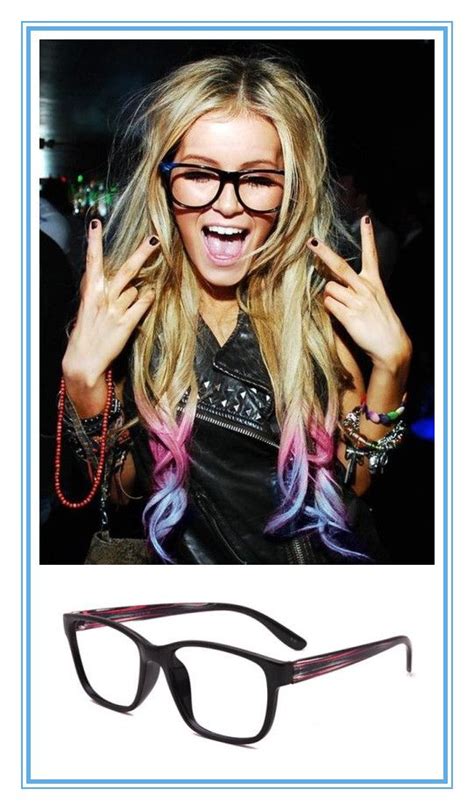 who knew geek chic glasses equals rock n roll style tie dye hair dyed hair dip dyed cabelo