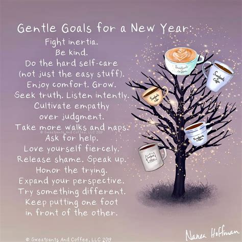 Sweatpants And Coffee On Instagram Gentle Goals For A New Year 💜 Nanea